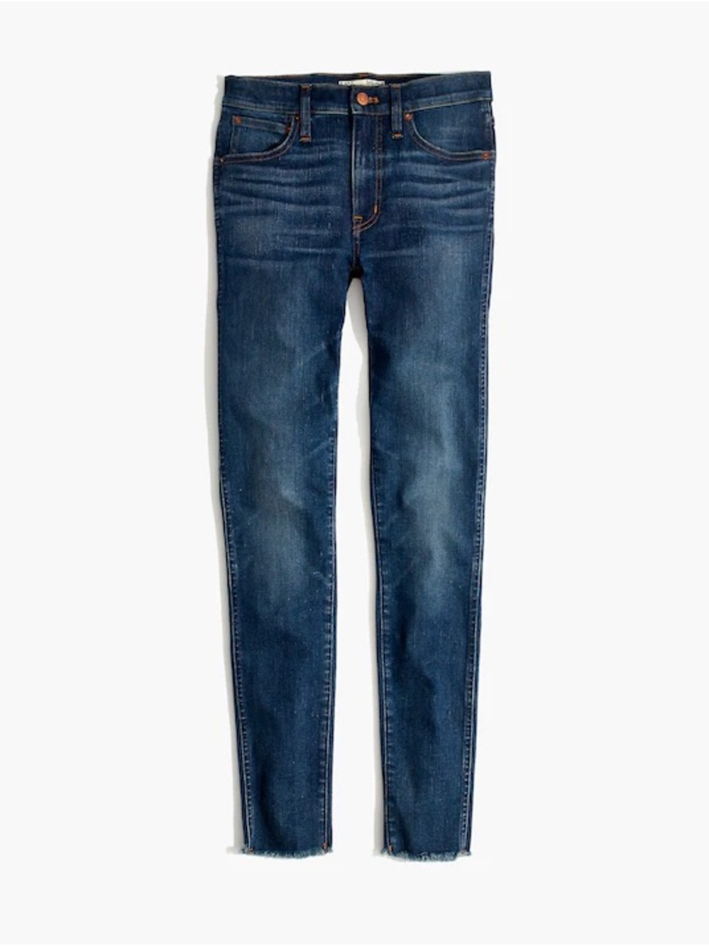 MADEWELL - 9" Mid-Rise Skinny Jeans in Paloma Wash: Raw-Hem Edition